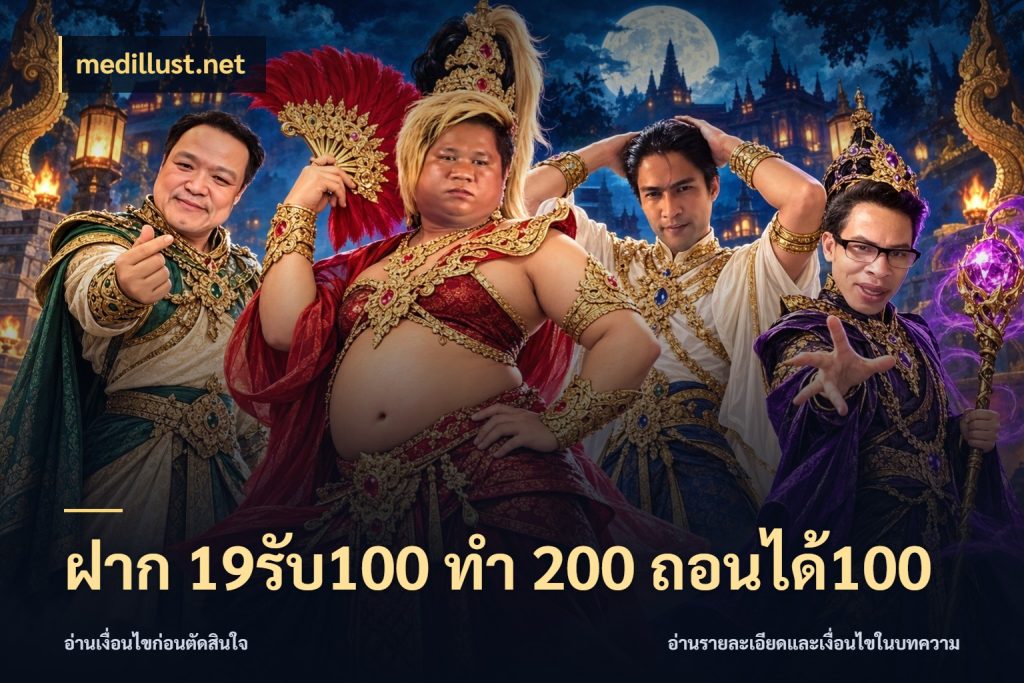 ฝาก 19รับ100 ทำ 200 ถอนได้100 โปรยอดรับที่สายเกมสนใจ กับ medillust.net