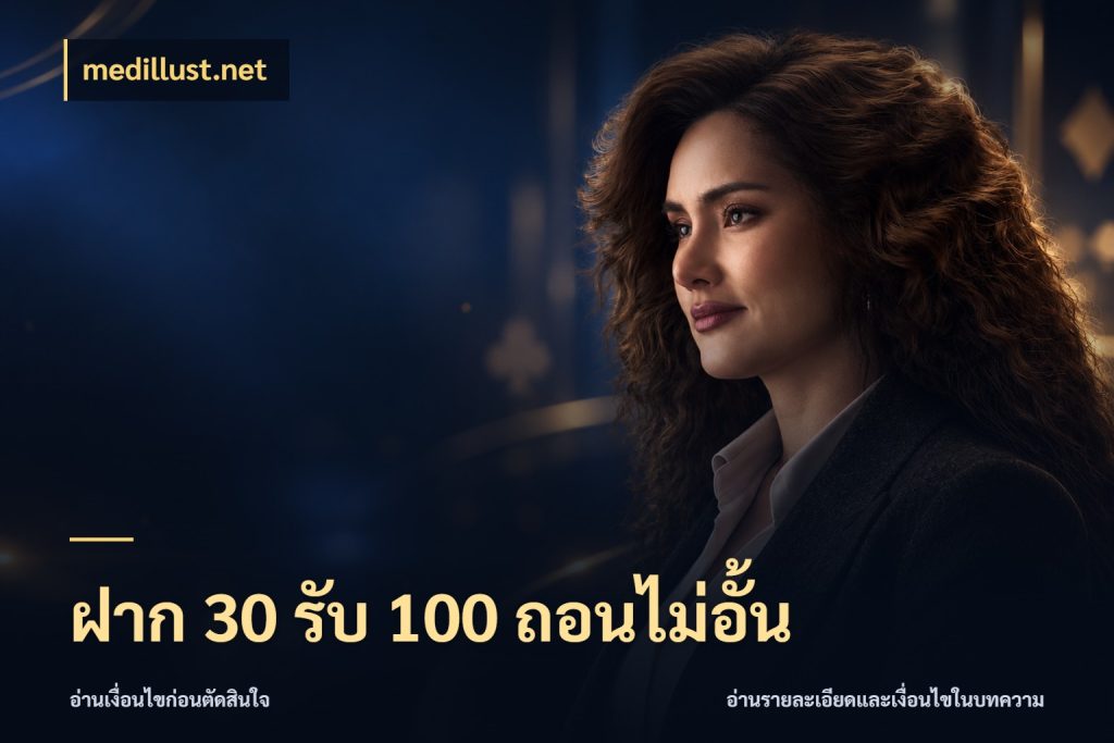ฝาก 30 รับ 100 ถอนไม่อั้น โปรยอดรับที่สายเกมสนใจ สไตล์ medillust.net