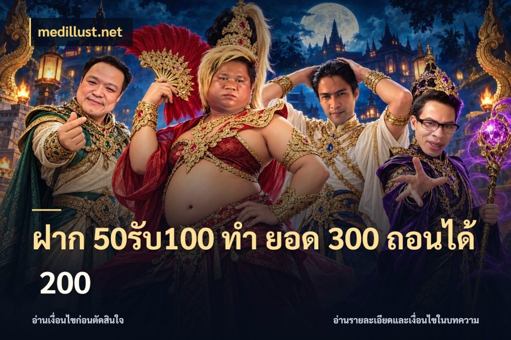 ฝาก 50รับ100 ทํา ยอด 300 ถอนได้ 200 โปรยอดรับที่สายเกมสนใจ ในมุม medillust.net