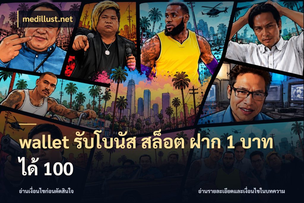 wallet รับโบนัส สล็อต ฝาก 1 บาทได้ 100 เปิดมุมโปรให้เข้ากับเกมแนวโปรด ในมุม medillust.net