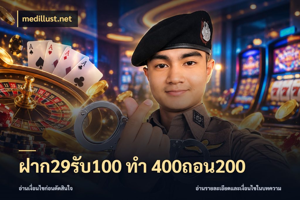 ฝาก29รับ100 ทํา 400ถอน200 เปิดมุมโปรให้เข้ากับเกมแนวโปรด กับ medillust.net