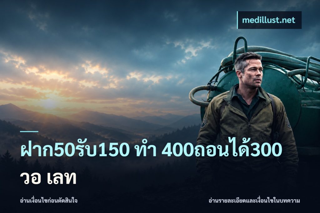 ฝาก50รับ150 ทํา 400ถอนได้300 วอ เลท