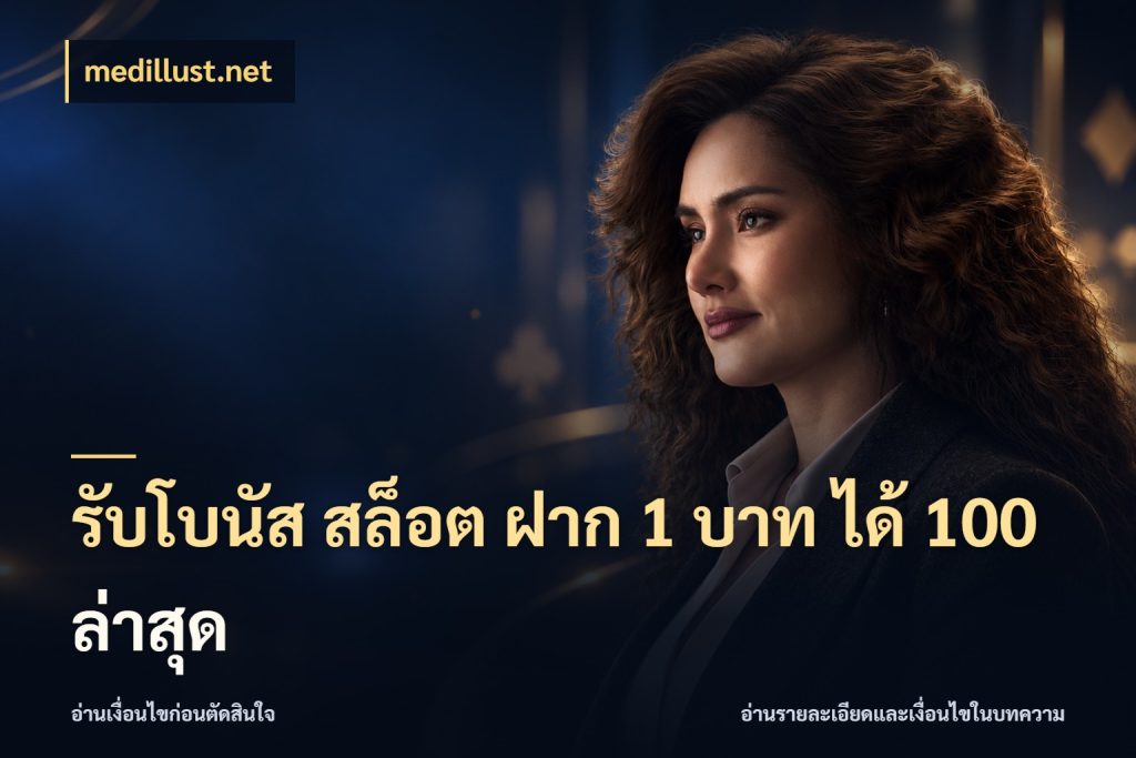 รับโบนัส สล็อต ฝาก 1 บาท ได้ 100 ล่าสุด โปรยอดรับที่สายเกมสนใจ กับ medillust.net