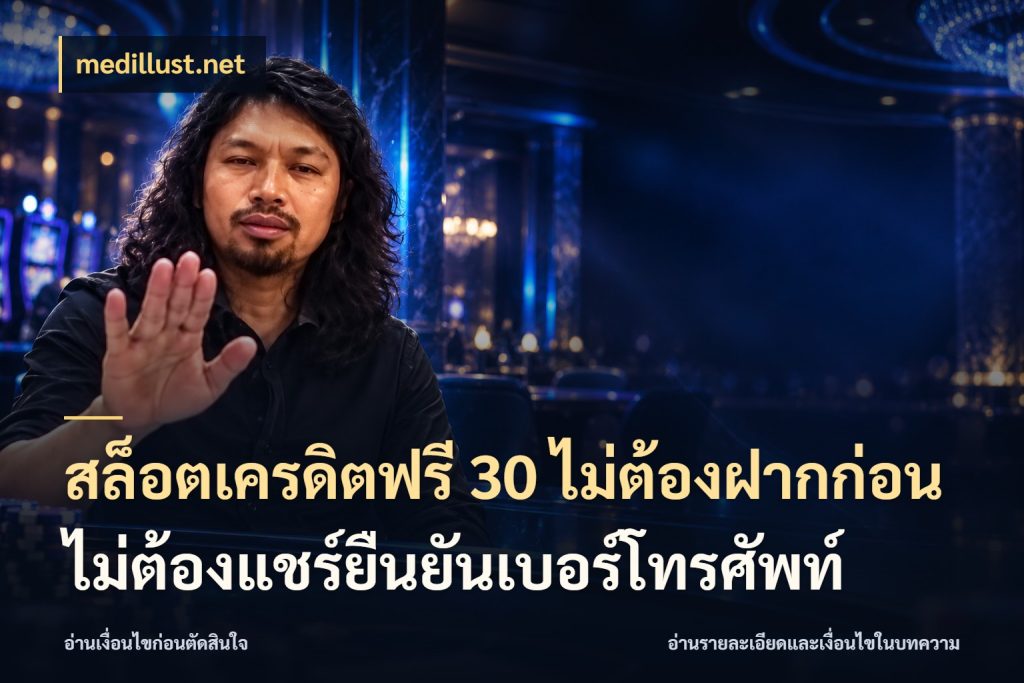 สล็อตเครดิตฟรี 30 ไม่ต้องฝากก่อนไม่ต้องแชร์ยืนยันเบอร์โทรศัพท์ เครดิตฟรีกับจังหวะลุ้นที่คุณเลือก สไตล์ medillust.net