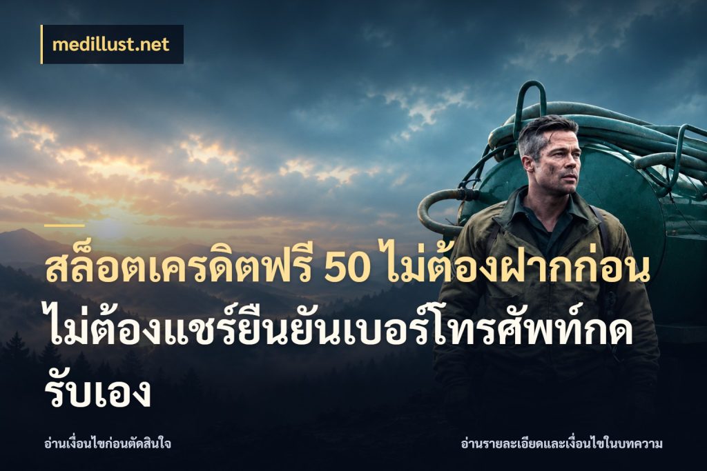 สล็อตเครดิตฟรี 50 ไม่ต้องฝากก่อนไม่ต้องแชร์ยืนยันเบอร์โทรศัพท์กดรับเอง สีสันของเครดิตฟรีและเกมแนวที่ชอบ กับ medillust.net