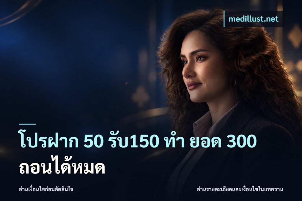 โปรฝาก 50 รับ150 ทํา ยอด 300 ถอนได้หมด