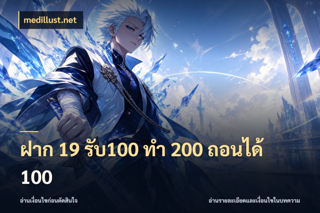 ฝาก 19 รับ100 ทำ 200 ถอนได้ 100 จับคู่โบนัสกับสไตล์เกมที่ชอบ ในมุม medillust.net