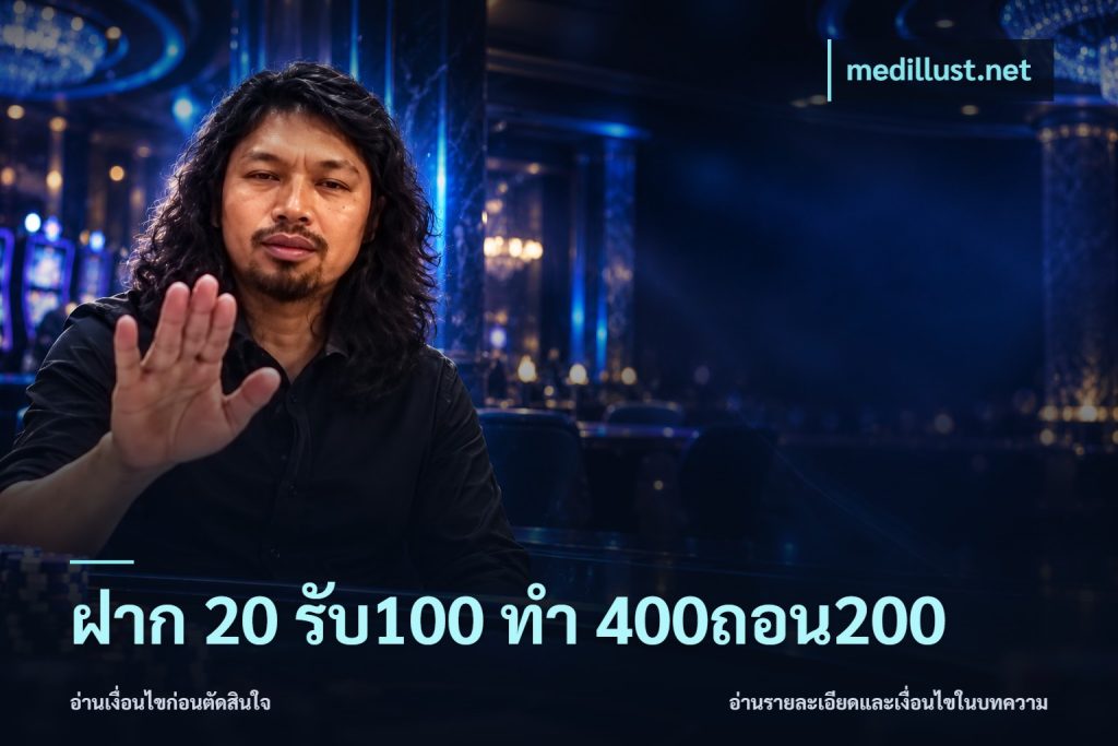 ฝาก 20 รับ100 ทํา 400ถอน200