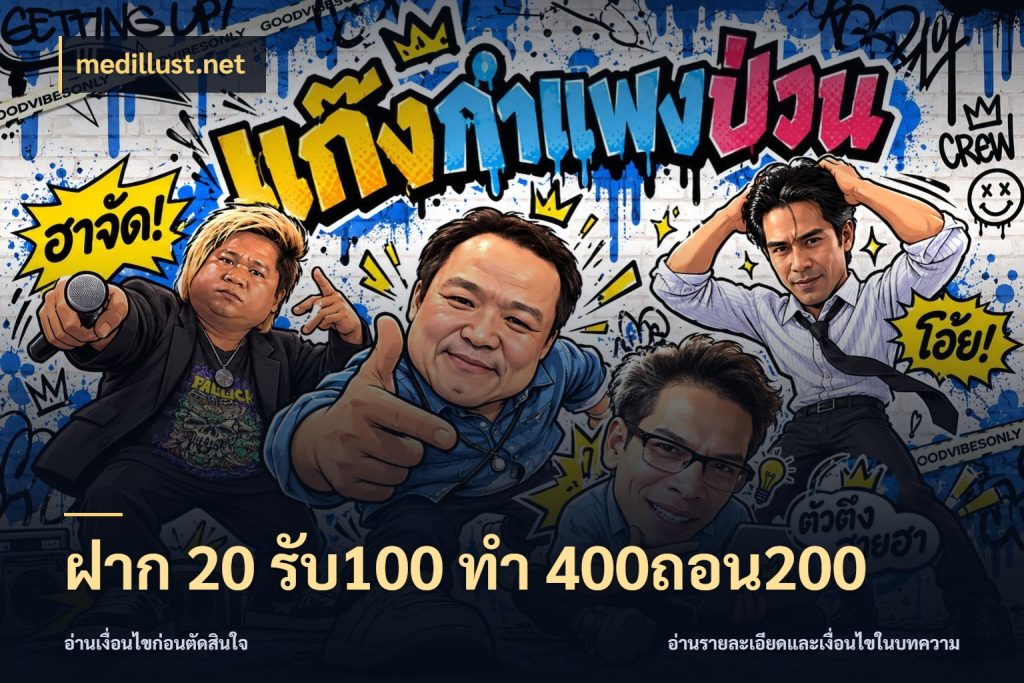 ฝาก 20 รับ100 ทํา 400ถอน200 medillust.net สีสันของโปรฝากและยอดรับ