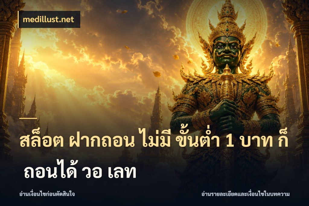 สล็อต ฝากถอน ไม่มี ขั้นต่ำ 1 บาท ก็ ถอนได้ วอ เลท medillust.net เงินตั้งต้นกับความสนุกที่คุณกำหนด