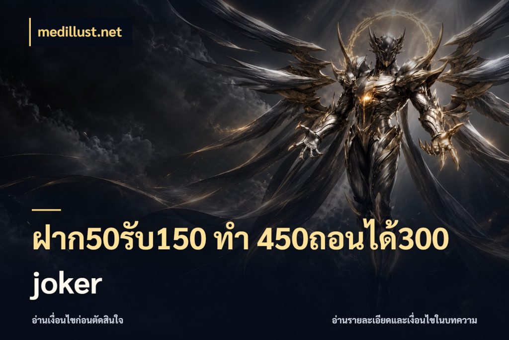 ฝาก50รับ150 ทํา 450ถอนได้300 joker สีสันของโปรฝากและยอดรับ สไตล์ medillust.net