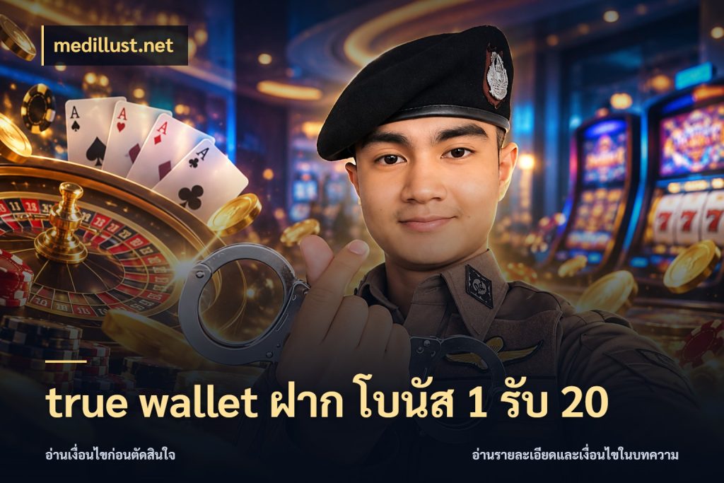 true wallet ฝาก โบนัส 1 รับ 20 โปรยอดรับที่สายเกมสนใจ ในมุม medillust.net