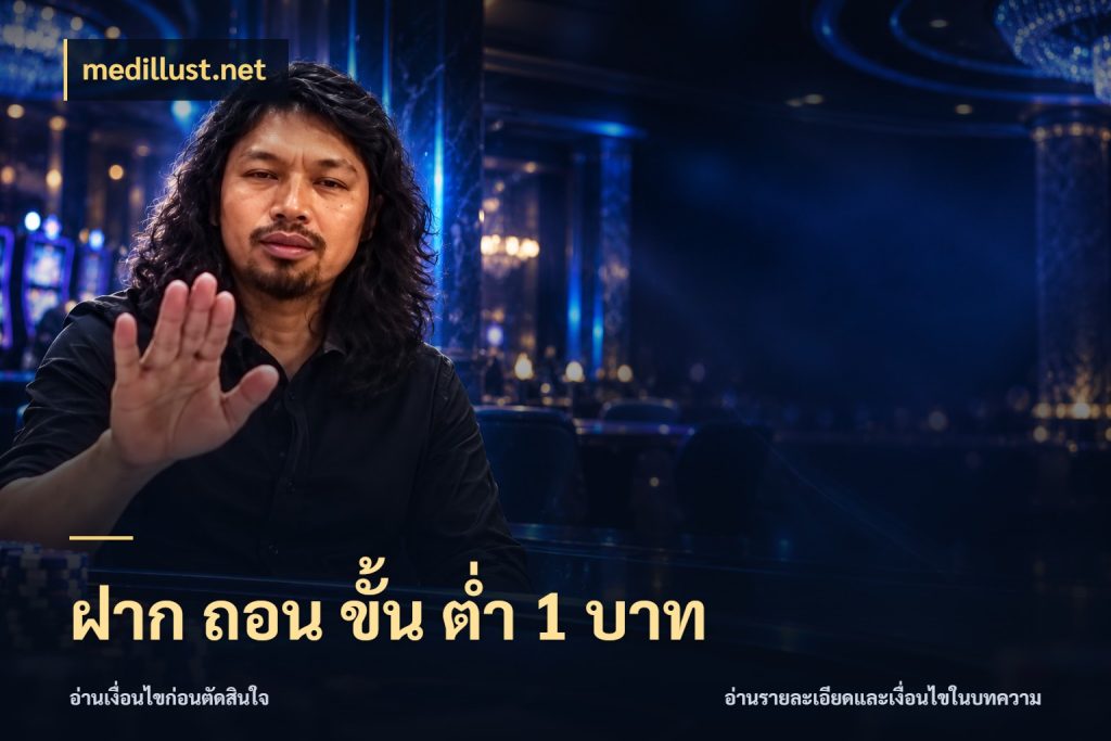 ฝาก ถอน ขั้น ต่ำ 1 บาท เงินตั้งต้นกับความสนุกที่คุณกำหนด ในมุม medillust.net