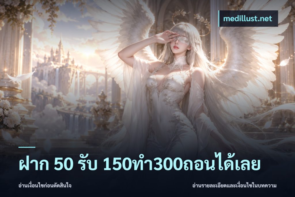 ฝาก 50 รับ 150ทำ300ถอนได้เลย