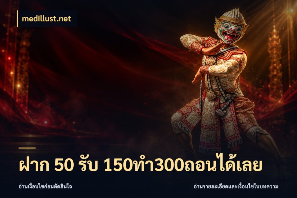 ฝาก 50 รับ 150ทำ300ถอนได้เลย เครดิตกับรูปแบบโปรที่ตรงใจ สไตล์ medillust.net