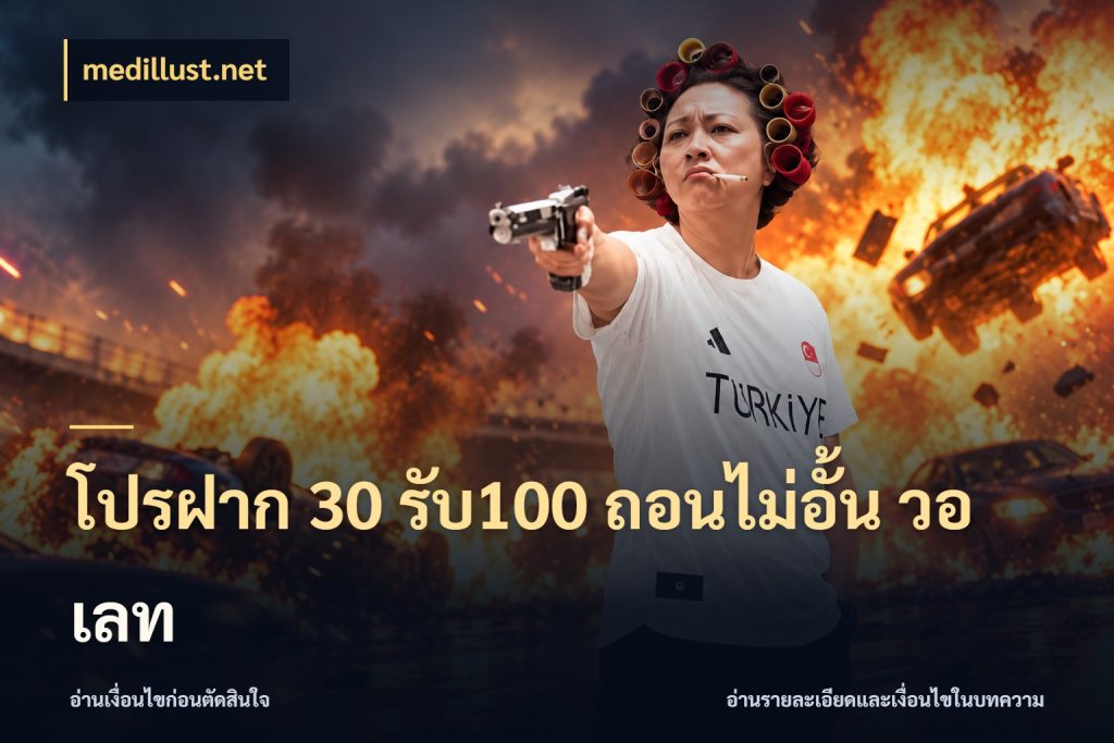 โปรฝาก 30 รับ100 ถอนไม่อั้น วอ เลท สีสันของโปรฝากและยอดรับ ในมุม medillust.net