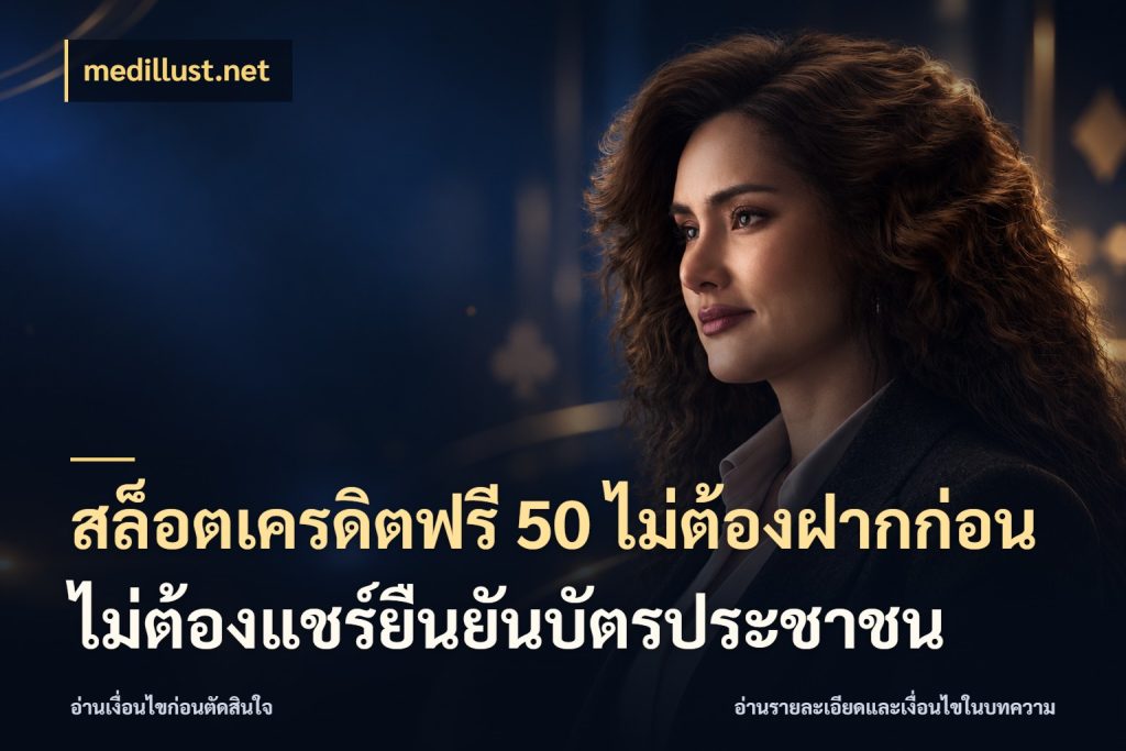 สล็อตเครดิตฟรี 50 ไม่ต้องฝากก่อนไม่ต้องแชร์ยืนยันบัตรประชาชน เครดิตแต่ละรูปแบบมีมุมไหนให้ดู ในมุม medillust.net