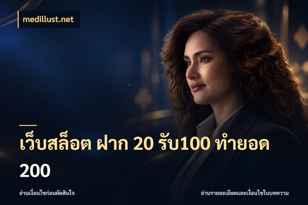 เว็บสล็อต ฝาก 20 รับ100 ทำยอด 200 จับประเด็นยอดรับก่อนเลือกความสนุก ในมุม medillust.net