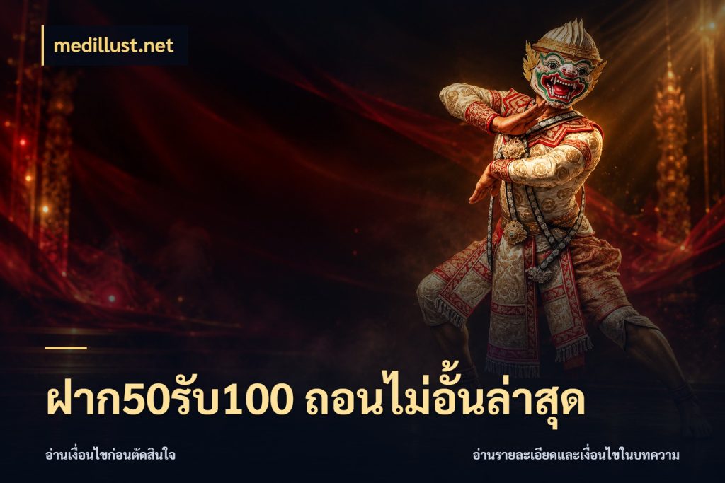 ฝาก50รับ100 ถอนไม่อั้นล่าสุด รูปแบบโบนัสกับสิทธิ์ของสายเกม กับ medillust.net