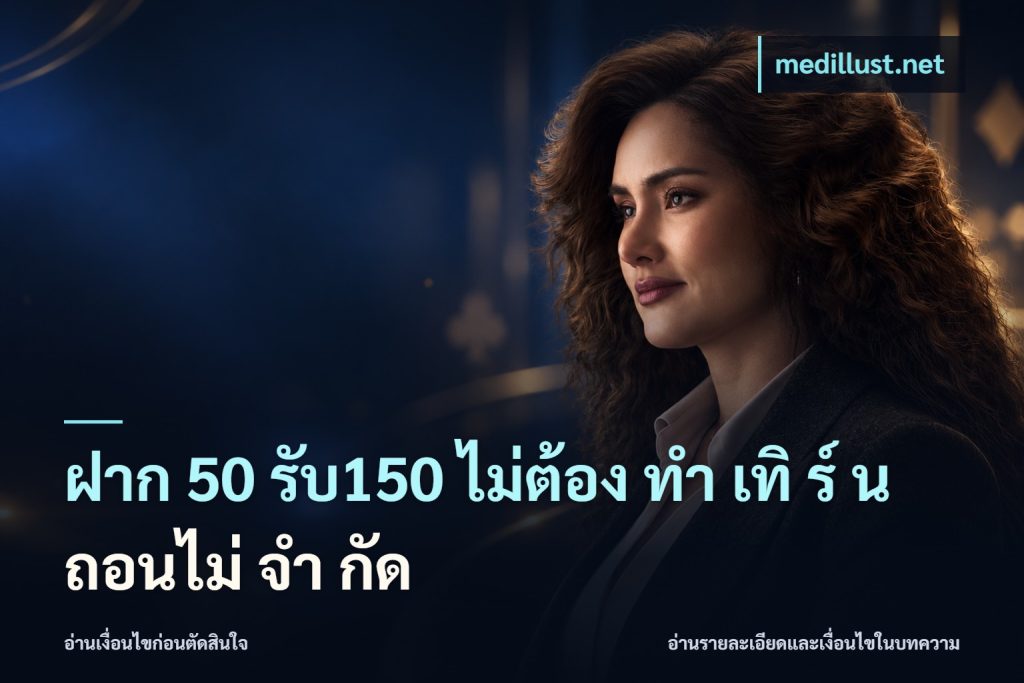 ฝาก 50 รับ150 ไม่ต้อง ทํา เทิ ร์ น ถอนไม่ จํา กัด