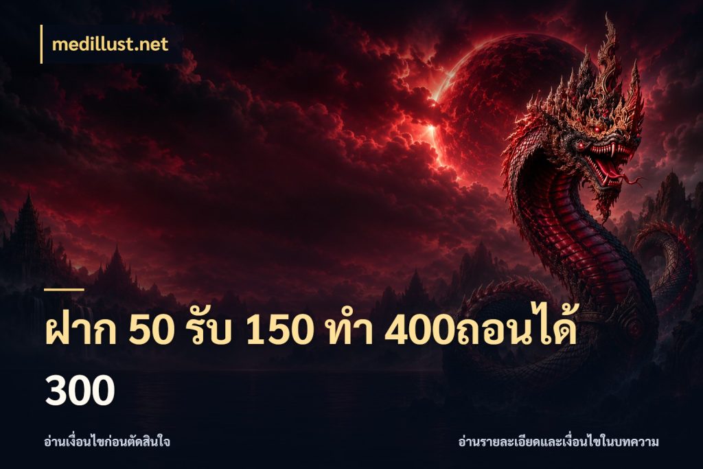 ฝาก 50 รับ 150 ทํา 400ถอนได้ 300 เครดิตกับรูปแบบโปรที่ตรงใจ กับ medillust.net