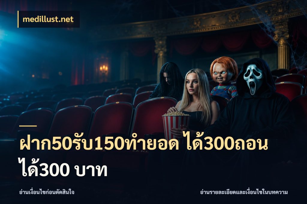 ฝาก50รับ150ทํายอด ได้300ถอนได้300 บาท เครดิตกับรูปแบบโปรที่ตรงใจ ในมุม medillust.net