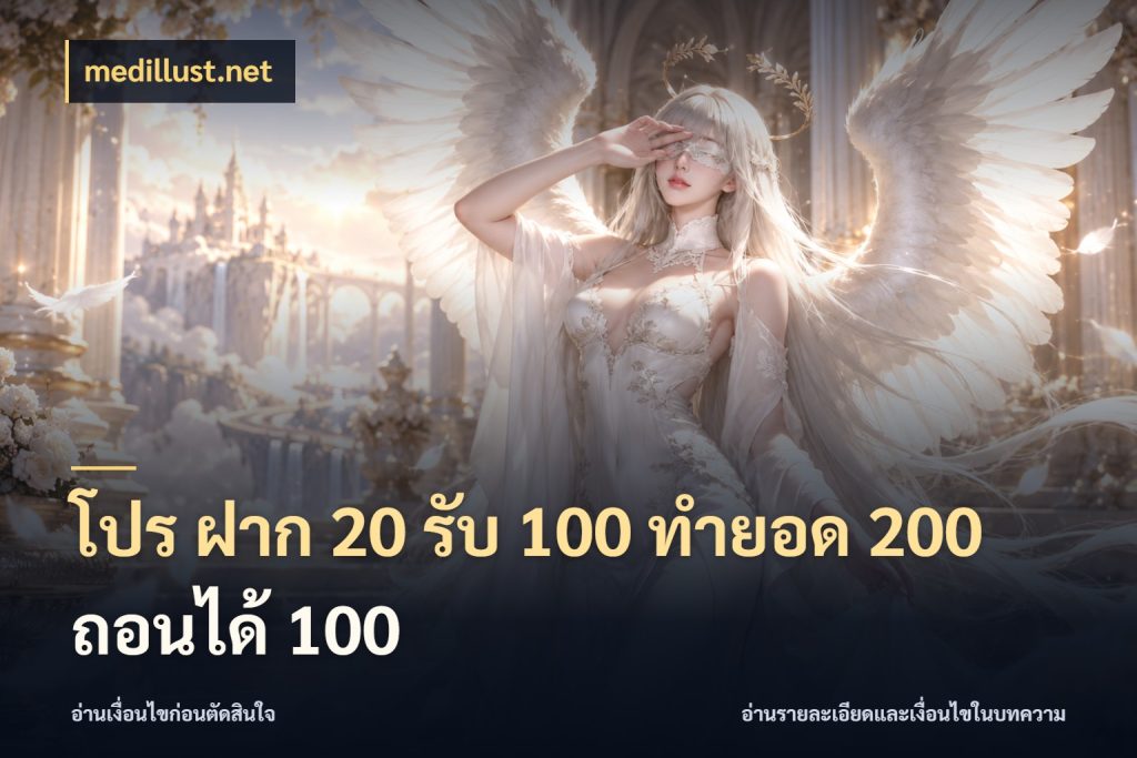 โปร ฝาก 20 รับ 100 ทำยอด 200 ถอนได้ 100 ยอดฝากและยอดรับในมุมของคนชอบลุ้น ในมุม medillust.net