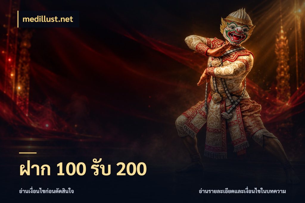 ฝาก 100 รับ 200 โปรยอดรับที่สายเกมสนใจ สไตล์ medillust.net