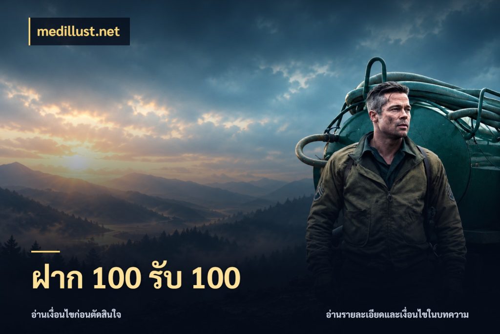 ฝาก 100 รับ 100 ยอดฝากและยอดรับในมุมของคนชอบลุ้น กับ medillust.net