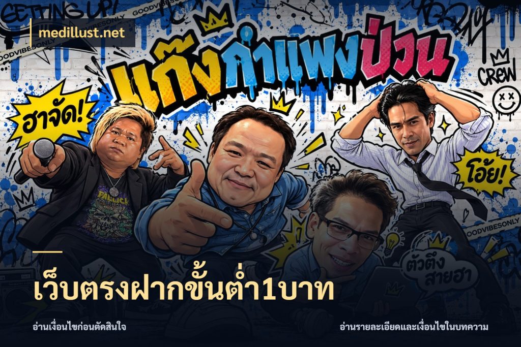เว็บตรงฝากขั้นต่ำ1บาท เงินตั้งต้นกับความสนุกที่คุณกำหนด ในมุม medillust.net