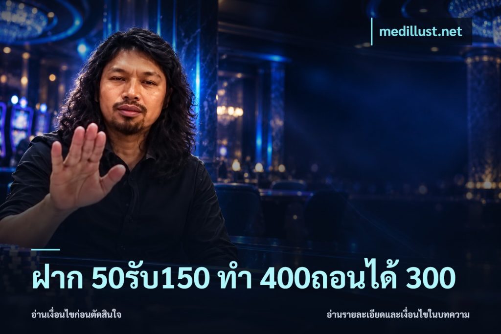 ฝาก 50รับ150 ทํา 400ถอนได้ 300