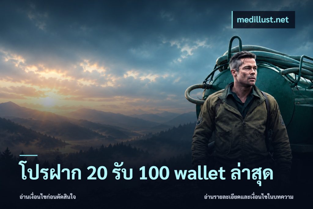 โปรฝาก 20 รับ 100 wallet ล่าสุด