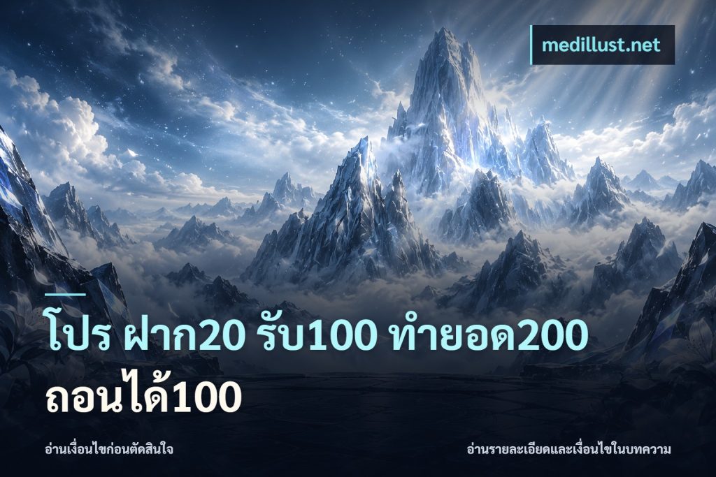 โปร ฝาก20 รับ100 ทำยอด200 ถอนได้100