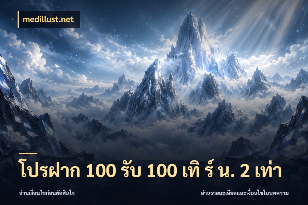 โปรฝาก 100 รับ 100 เทิ ร์ น. 2 เท่า จุดเด่นของเครดิตที่คนชอบเกมอยากรู้ กับ medillust.net