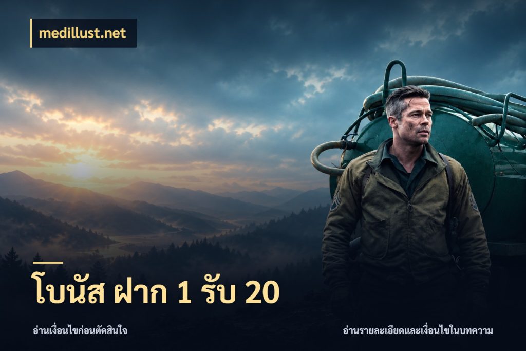 โบนัส ฝาก 1 รับ 20 medillust.net สนุกกับตัวเลือกโปรในสไตล์ของคุณ