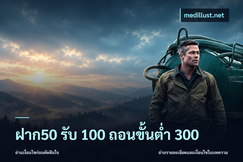 ฝาก50 รับ 100 ถอนขั้นต่ํา 300
