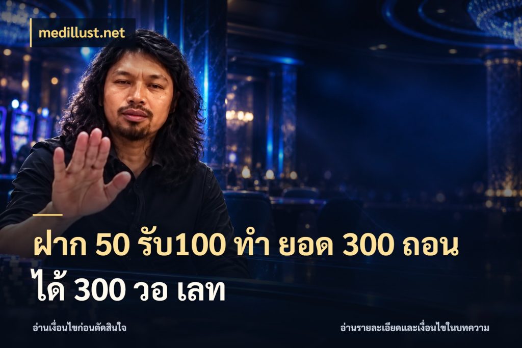 ฝาก 50 รับ100 ทํา ยอด 300 ถอนได้ 300 วอ เลท รูปแบบโบนัสกับสิทธิ์ของสายเกม สไตล์ medillust.net