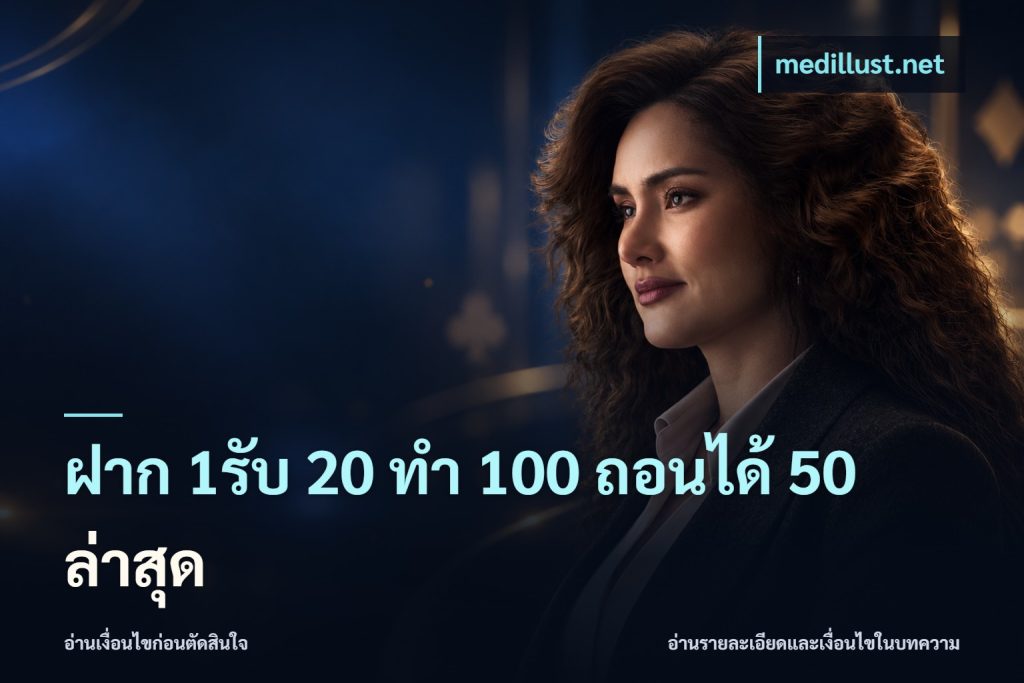 ฝาก 1รับ 20 ทำ 100 ถอนได้ 50 ล่าสุด