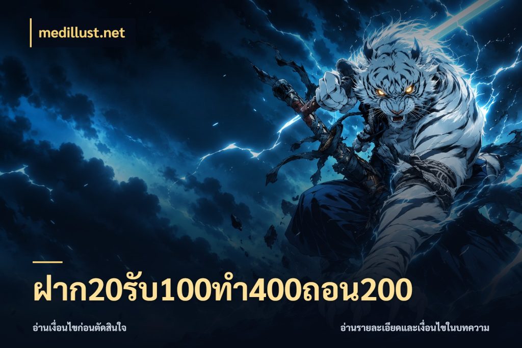 ฝาก20รับ100ทํา400ถอน200 สีสันของโปรฝากและยอดรับ ในมุม medillust.net