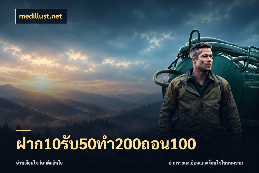 ฝาก10รับ50ทํา200ถอน100 ยอดฝากและยอดรับในมุมของคนชอบลุ้น กับ medillust.net