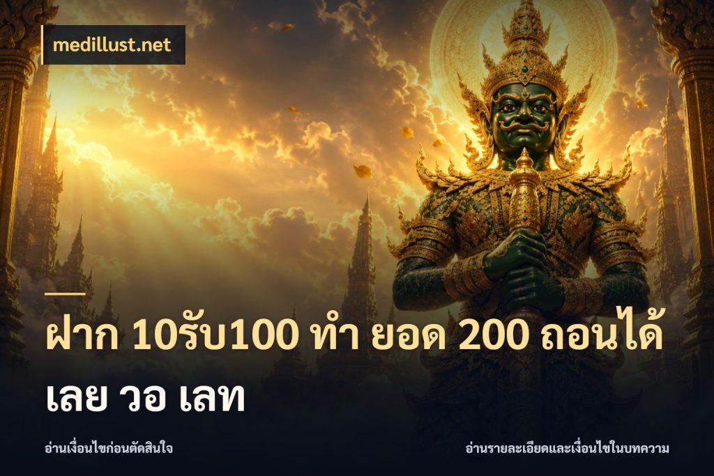 ฝาก 10รับ100 ทํา ยอด 200 ถอนได้เลย วอ เลท จุดเด่นของเครดิตที่คนชอบเกมอยากรู้ สไตล์ medillust.net
