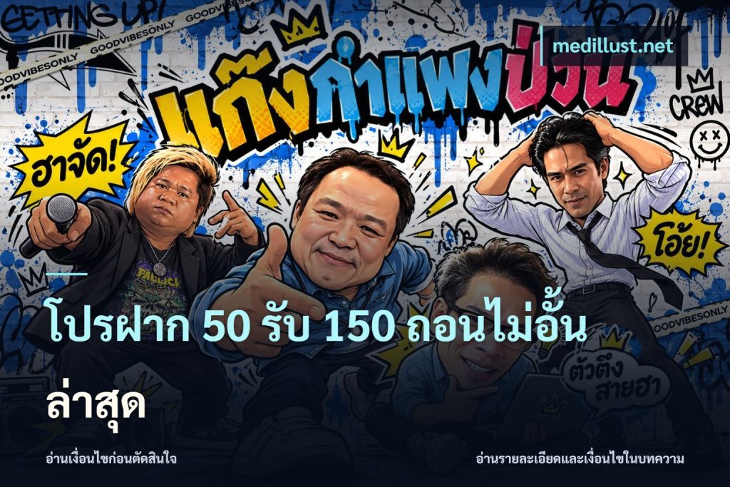 โปรฝาก 50 รับ 150 ถอนไม่อั้น ล่าสุด
