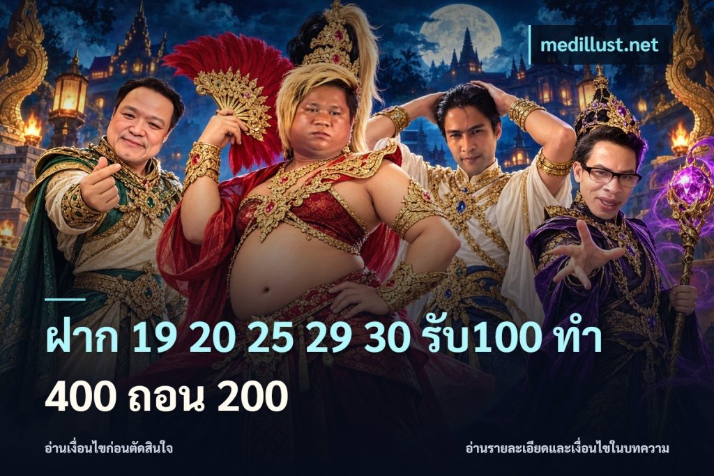 ฝาก 19 20 25 29 30 รับ100 ทำ 400 ถอน 200