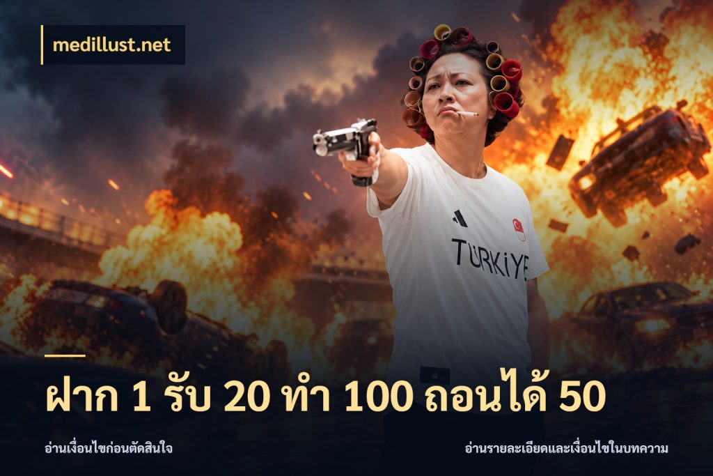 ฝาก 1 รับ 20 ทำ 100 ถอนได้ 50 สายโบนัสเลือกจังหวะสนุกได้อย่างไร ในมุม medillust.net