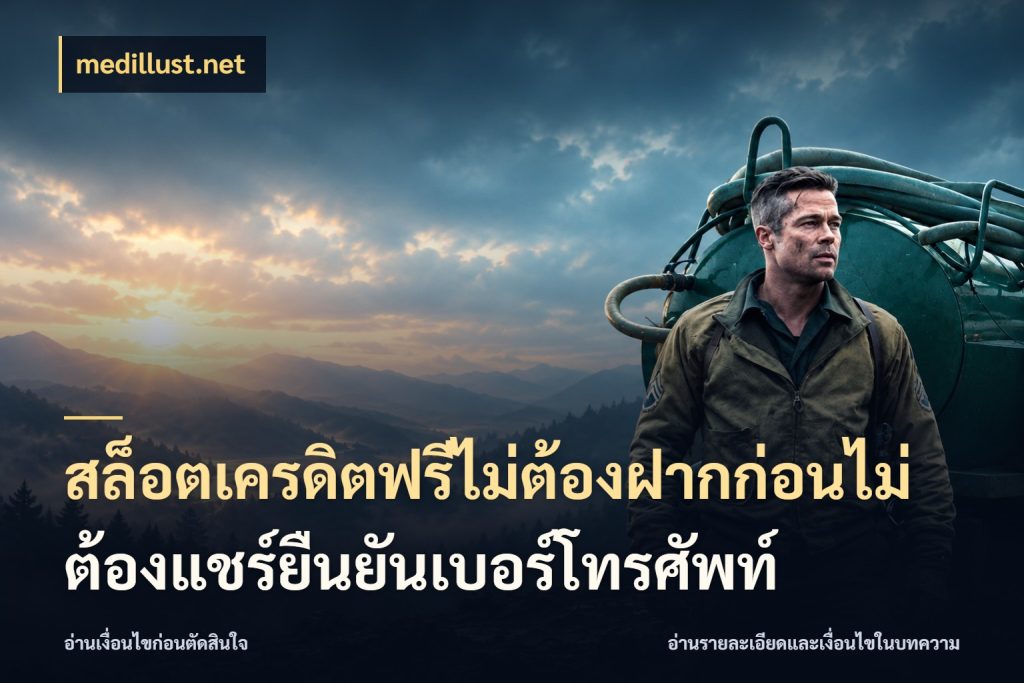สล็อตเครดิตฟรีไม่ต้องฝากก่อนไม่ต้องแชร์ยืนยันเบอร์โทรศัพท์ medillust.net เปิดประเด็นเครดิตฟรีสำหรับคนชอบลุ้น