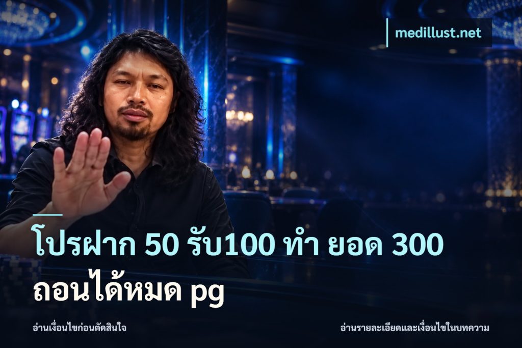 โปรฝาก 50 รับ100 ทํา ยอด 300 ถอนได้หมด pg
