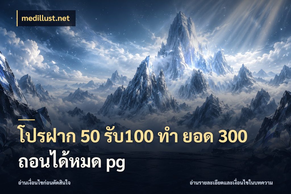 โปรฝาก 50 รับ100 ทํา ยอด 300 ถอนได้หมด pg medillust.net โปรยอดรับที่สายเกมสนใจ