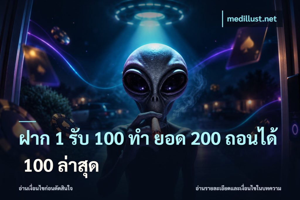 ฝาก 1 รับ 100 ทํา ยอด 200 ถอนได้ 100 ล่าสุด
