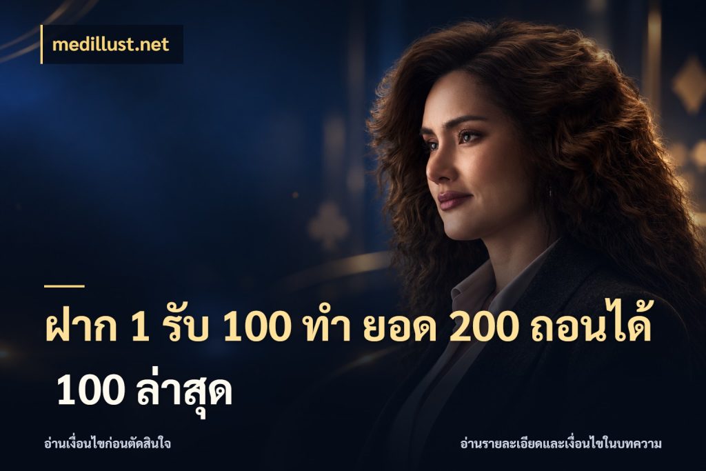 ฝาก 1 รับ 100 ทํา ยอด 200 ถอนได้ 100 ล่าสุด medillust.net สนุกกับตัวเลือกโปรในสไตล์ของคุณ