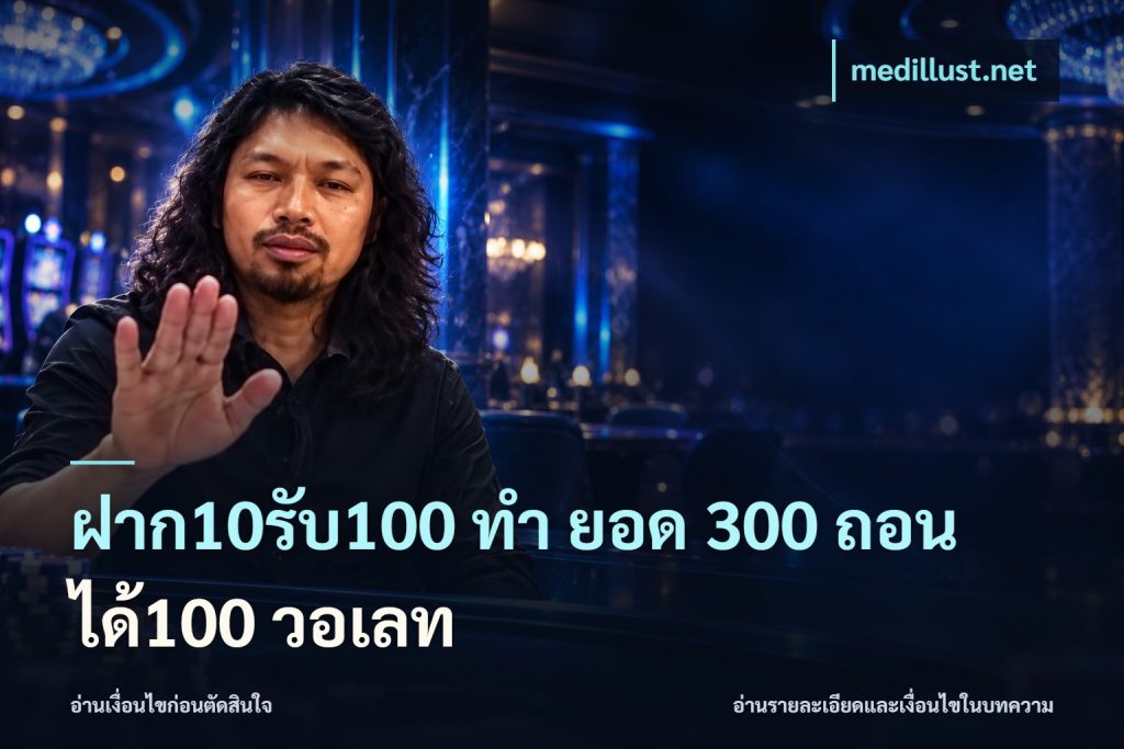 ฝาก10รับ100 ทํา ยอด 300 ถอนได้100 วอเลท
